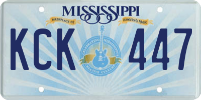 MS license plate KCK447