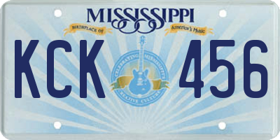 MS license plate KCK456
