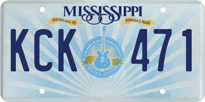 MS license plate KCK471