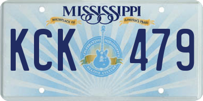 MS license plate KCK479