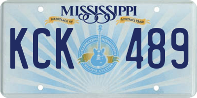 MS license plate KCK489