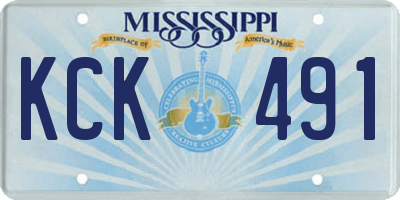 MS license plate KCK491