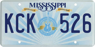 MS license plate KCK526