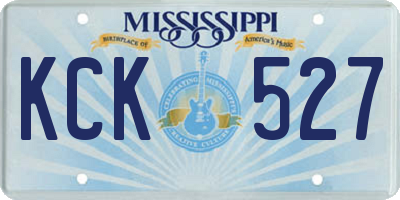 MS license plate KCK527
