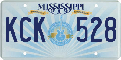MS license plate KCK528