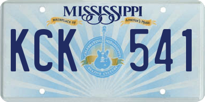 MS license plate KCK541