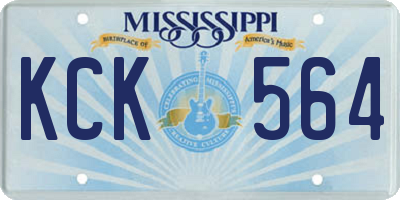MS license plate KCK564