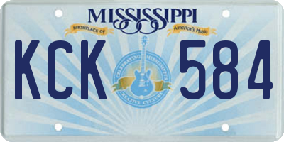 MS license plate KCK584