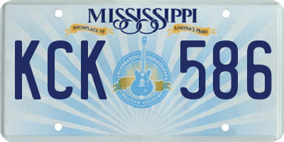 MS license plate KCK586