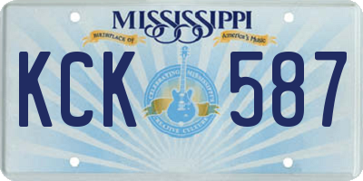 MS license plate KCK587