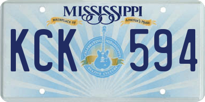 MS license plate KCK594