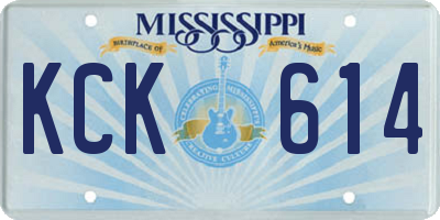 MS license plate KCK614