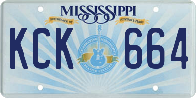 MS license plate KCK664