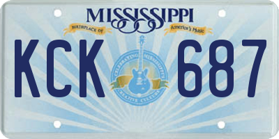 MS license plate KCK687