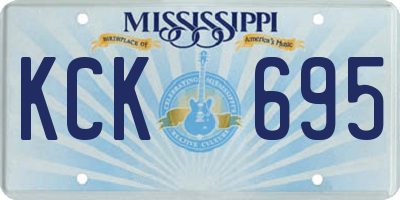 MS license plate KCK695