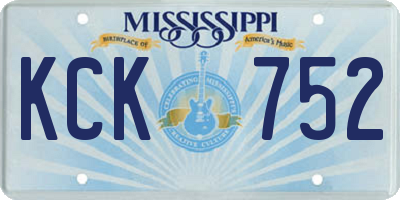 MS license plate KCK752