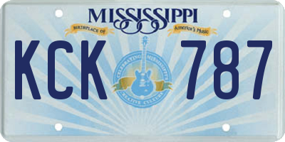MS license plate KCK787