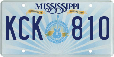 MS license plate KCK810
