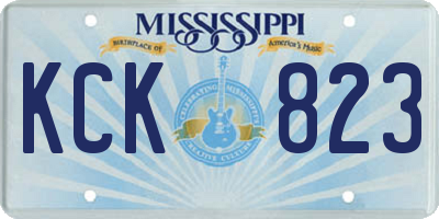 MS license plate KCK823