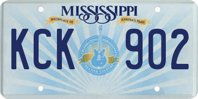 MS license plate KCK902