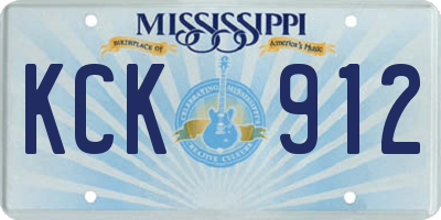 MS license plate KCK912