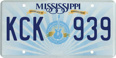 MS license plate KCK939