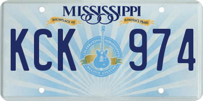 MS license plate KCK974