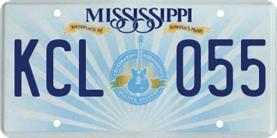 MS license plate KCL055