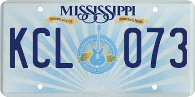 MS license plate KCL073