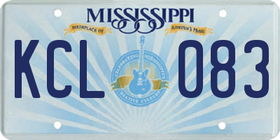 MS license plate KCL083