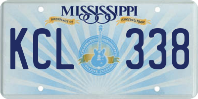 MS license plate KCL338
