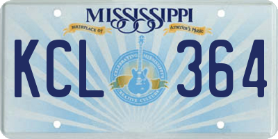 MS license plate KCL364