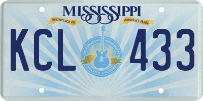 MS license plate KCL433