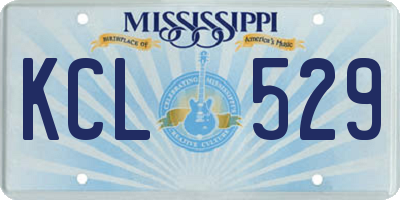 MS license plate KCL529