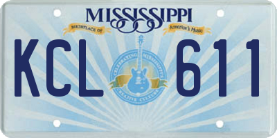 MS license plate KCL611