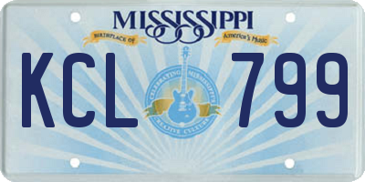 MS license plate KCL799