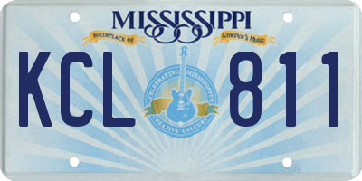 MS license plate KCL811