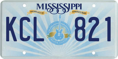 MS license plate KCL821