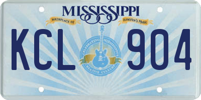 MS license plate KCL904