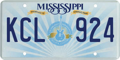 MS license plate KCL924