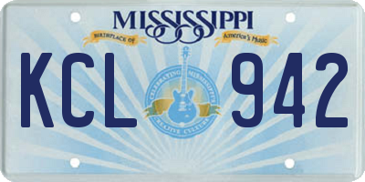 MS license plate KCL942