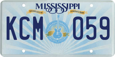 MS license plate KCM059