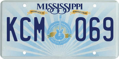 MS license plate KCM069