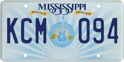 MS license plate KCM094