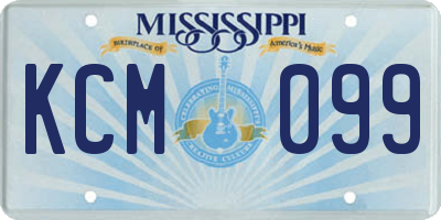 MS license plate KCM099