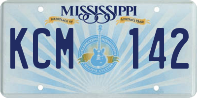 MS license plate KCM142