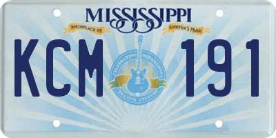 MS license plate KCM191