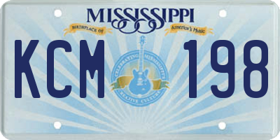 MS license plate KCM198
