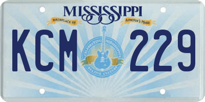MS license plate KCM229