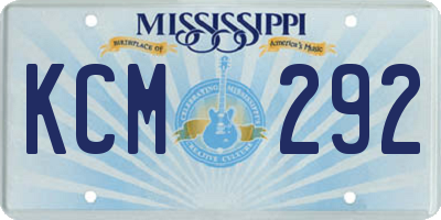 MS license plate KCM292